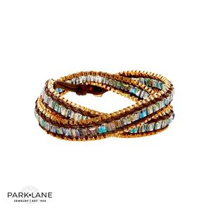 Mantra bracelet can be worn as a choker as well aurora borealis striking